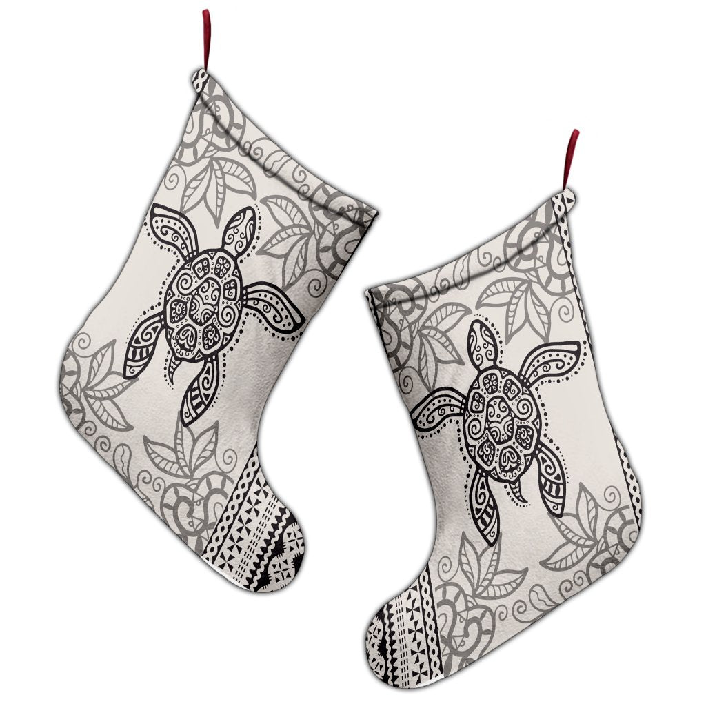 Hawaii Turtle Pattern Christmas Stocking - AH - Polynesian Pride