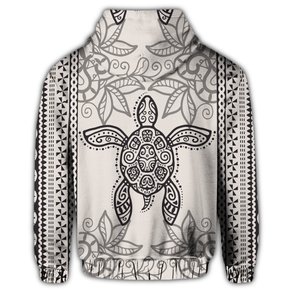 Hawaii Turtle Pattern Zip Hoodie - Polynesian Pride