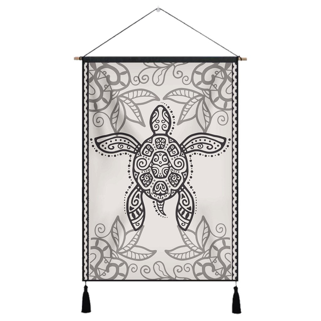 Hawaii Turtle Pattern Hanging Poster - AH Hanging Poster Cotton And Linen - Polynesian Pride