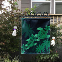 Hawaii Turtle Plumeria Coconut Tree Polynesian Flag - Green - AH - Polynesian Pride