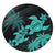 Hawaii Turtle Plumeria Coconut Tree Polynesian Round Carpet - Turquoise - AH Round Carpet Luxurious Plush - Polynesian Pride