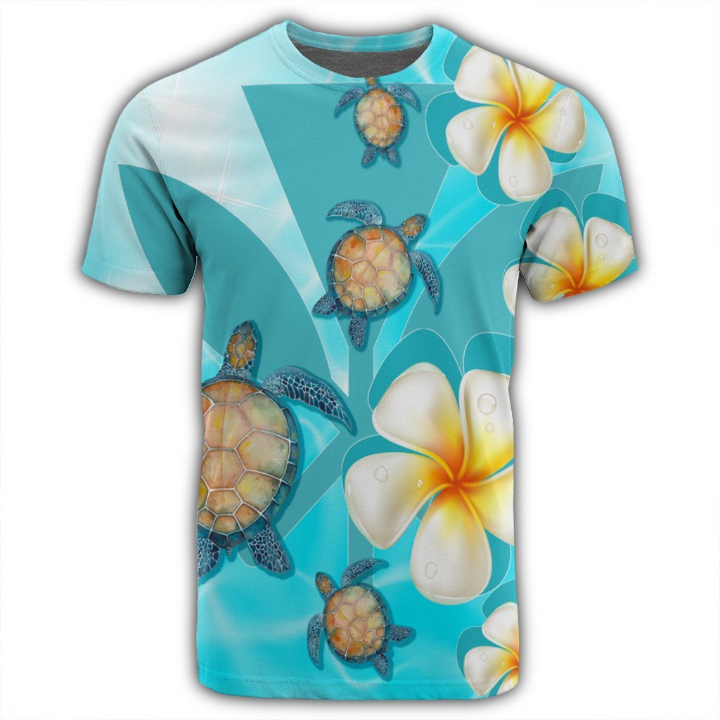 Hawaii Turtle Plumeria Kanaka Ocean T Shirt - Polynesian Pride