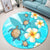 Hawaii Turtle Plumeria Kanaka Ocean Round Carpet - AH - Polynesian Pride