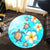 Hawaii Turtle Plumeria Ocean Round Carpet - AH - Polynesian Pride