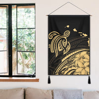 Hawaii Turtle Polynesian Map Plumeria Hanging Poster - AH - Polynesian Pride