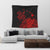 Hawaii Turtle Polynesian Map Plumeria Tapestry Red - AH - Polynesian Pride