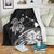 Hawaii Turtle Polynesian Map Plumeria Premium Blankets White - AH White - Polynesian Pride