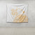 Hawaii Turtle Polynesian Map Plumeria White Background Tapestry - AH - Polynesian Pride
