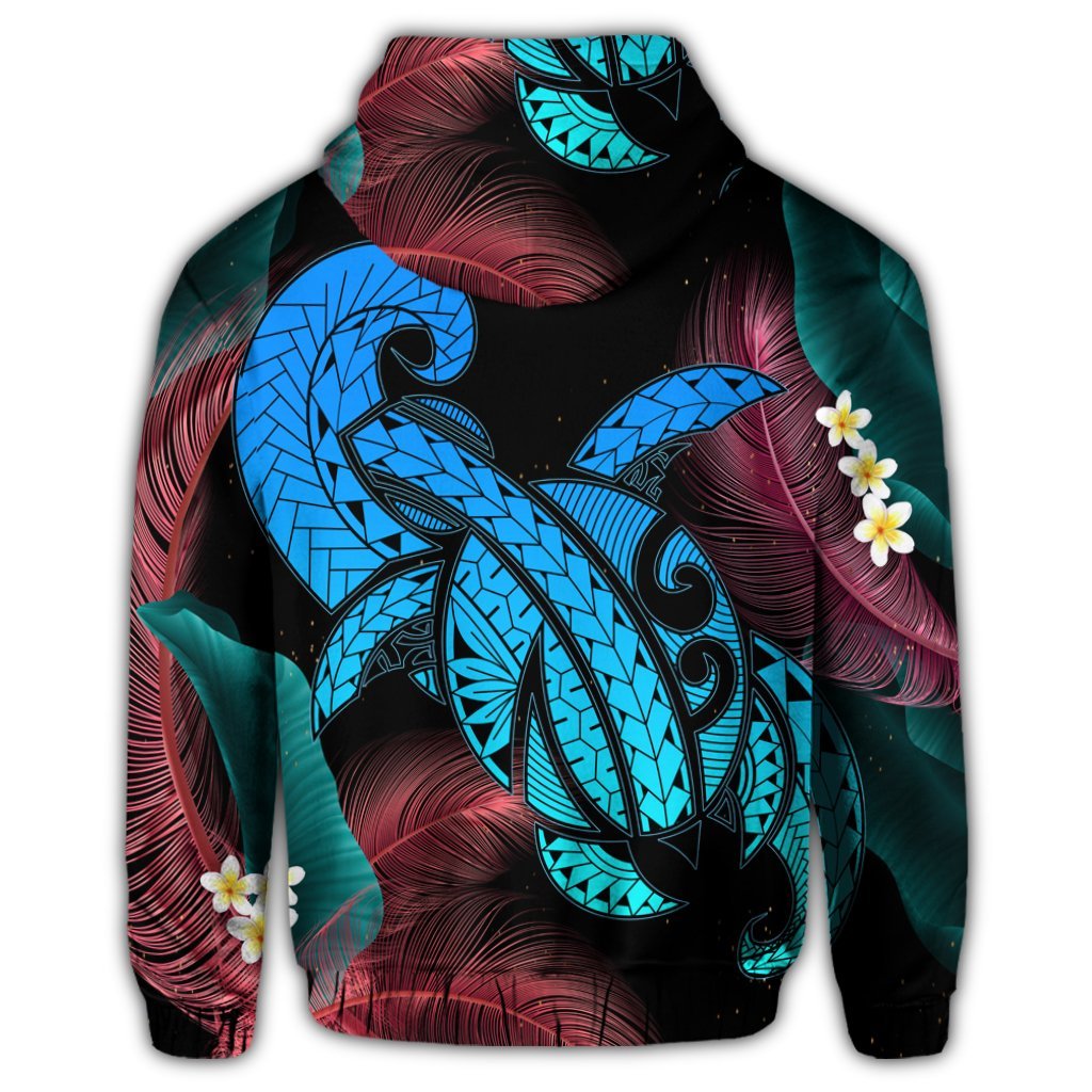 Hawaii Turtle Polynesian Tropical Zip Hoodie Ghia Style - Polynesian Pride