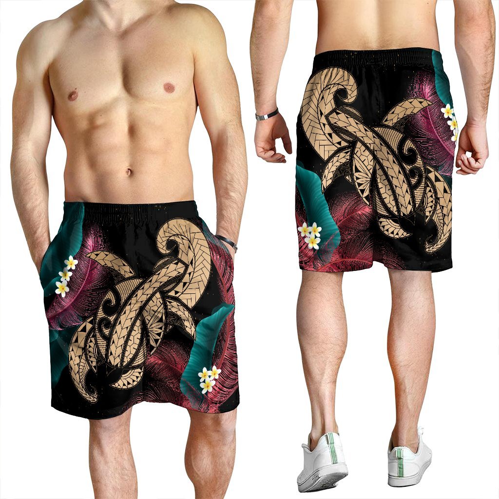 Hawaii Turtle Polynesian Tropical Men's Shorts - Ghia Style Gold - AH - Polynesian Pride