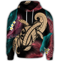 Hawaiian Turtle Polynesian Tropical Hoodie Ghia Style Gold - Polynesian Pride