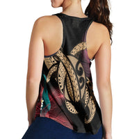 Hawaii Turtle Polynesian Tropical Racerback Tank - Ghia Style Gold - AH - Polynesian Pride