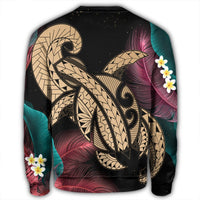 Hawaii Turtle Polynesian Tropical Sweatshirt - Ghia Style Gold - AH - Polynesian Pride