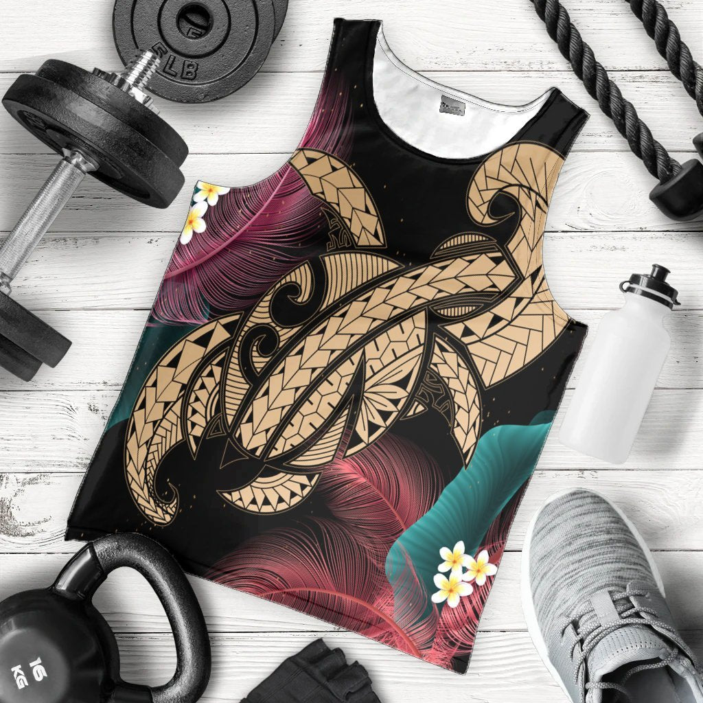 Hawaii Turtle Polynesian Tropical Tank Top - Ghia Style Gold - AH - Polynesian Pride