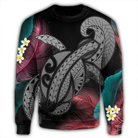 Hawaii Turtle Polynesian Tropical Sweatshirt - Ghia Style Gray - AH - Polynesian Pride
