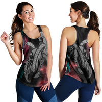 Hawaii Turtle Polynesian Tropical Racerback Tank - Ghia Style Gray - AH Black - Polynesian Pride