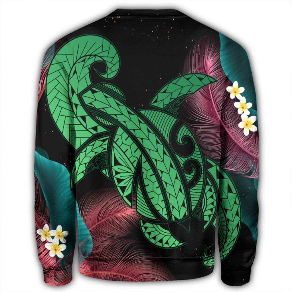 Hawaii Turtle Polynesian Tropical Sweatshirt - Ghia Style Green - AH - Polynesian Pride