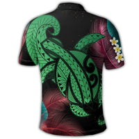 Hawaii Turtle Polynesian Tropical Polo Shirt Ghia Style Green - Polynesian Pride
