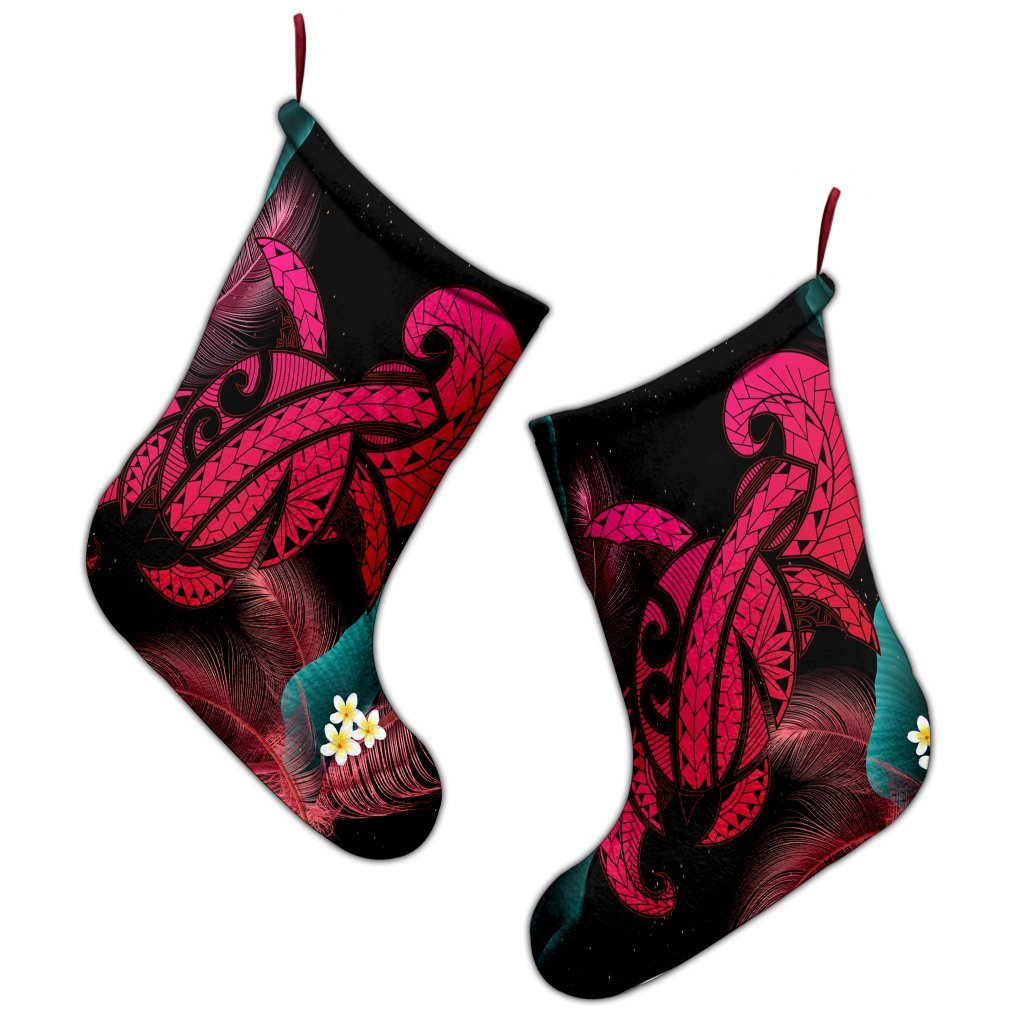 Hawaii Turtle Polynesian Tropical Christmas Stocking - Ghia Style Pink - AH - Polynesian Pride