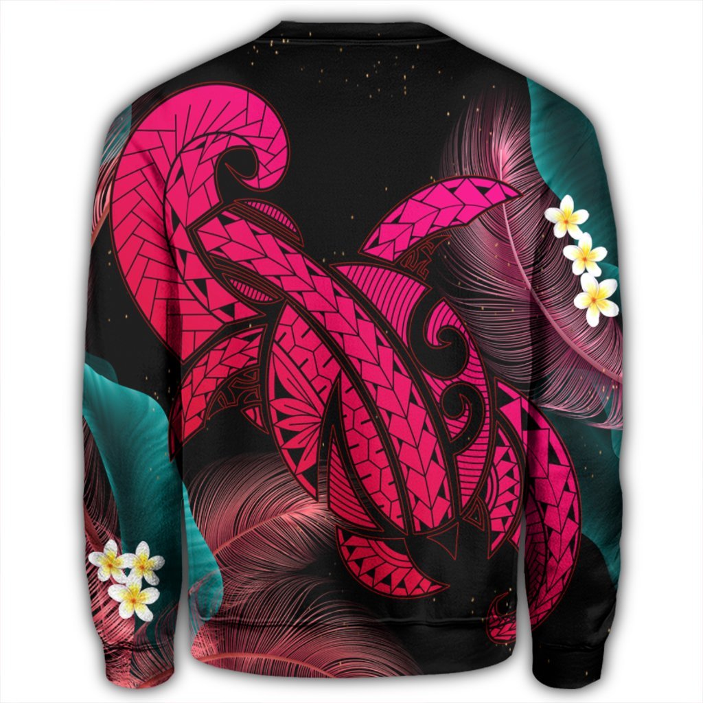 Hawaii Turtle Polynesian Tropical Sweatshirt - Ghia Style Pink - AH - Polynesian Pride