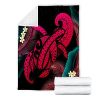 Hawaii Turtle Polynesian Tropical Premium Blankets - Ghia Style Pink - AH - Polynesian Pride