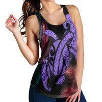 Hawaii Turtle Polynesian Tropical Racerback Tank - Ghia Style Purple - AH - Polynesian Pride