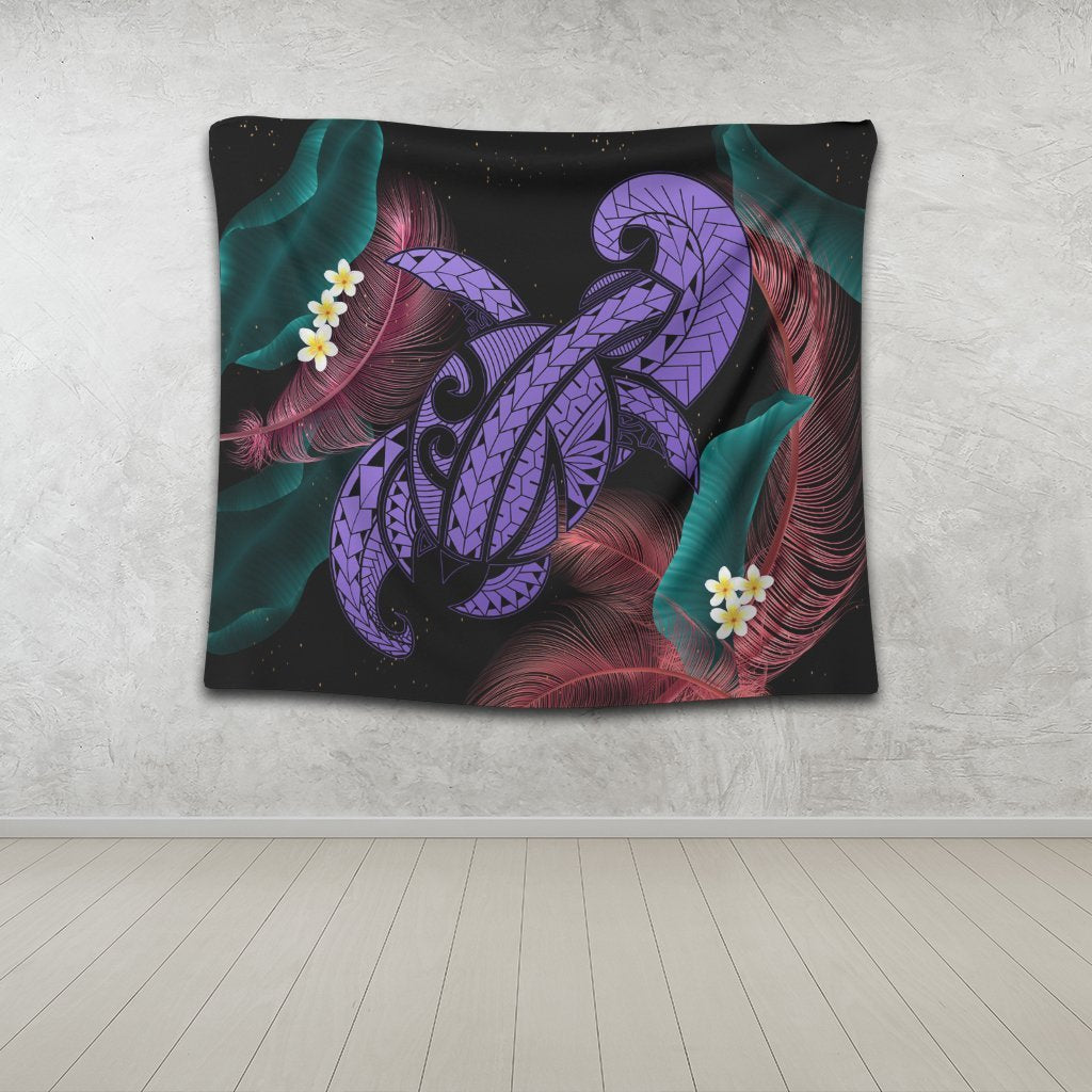 Hawaii Turtle Polynesian Tropical Tapestry - Ghia Style Purple - AH - Polynesian Pride