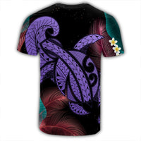 Hawaii Turtle Polynesian Tropical T Shirt Ghia Style Purple - Polynesian Pride