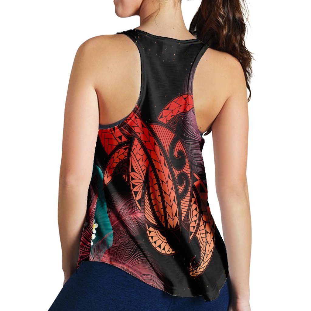 Hawaii Turtle Polynesian Tropical Racerback Tank - Ghia Style Red - AH - Polynesian Pride