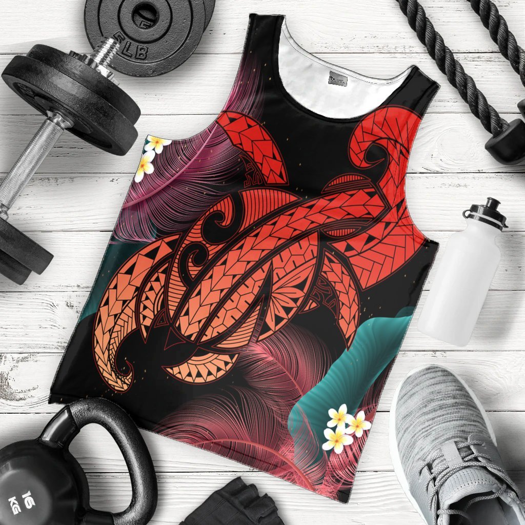 Hawaii Turtle Polynesian Tropical Tank Top - Ghia Style Red - AH - Polynesian Pride