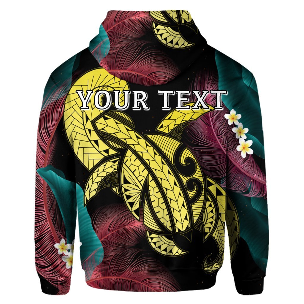 Custom Hawaii Turtle Polynesian Tropical Hoodie Ghia Style Yellow - Polynesian Pride