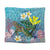 Hawaii Turtle Sea Cotral Polynesian Tapestry - AH Wall Tapestry Black - Polynesian Pride