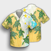 Hawaii Turtle Sea Hibiscus Coconut Tree Hawaiian Shirt - AH - Polynesian Pride