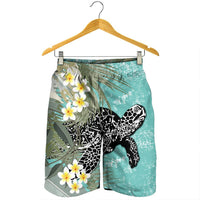 Hawaii Turtle Sea Plumeria Men's Shorts - AH - Polynesian Pride