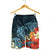 Hawaii Turtle Shark Manta Ray Hibiscus Plumeria Men's Shorts - AH - Polynesian Pride