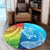 Hawaii Turtle Shark Polynesian And Sea Round Carpet - AH - Polynesian Pride