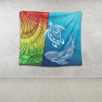 Hawaii Turtle Shark Polynesian And Sea Tapestry - AH - Polynesian Pride