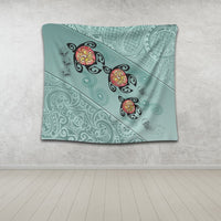 Hawaii Turtle Swimming Tribal Polynesian Tapestry - AH - Min Style - Polynesian Pride