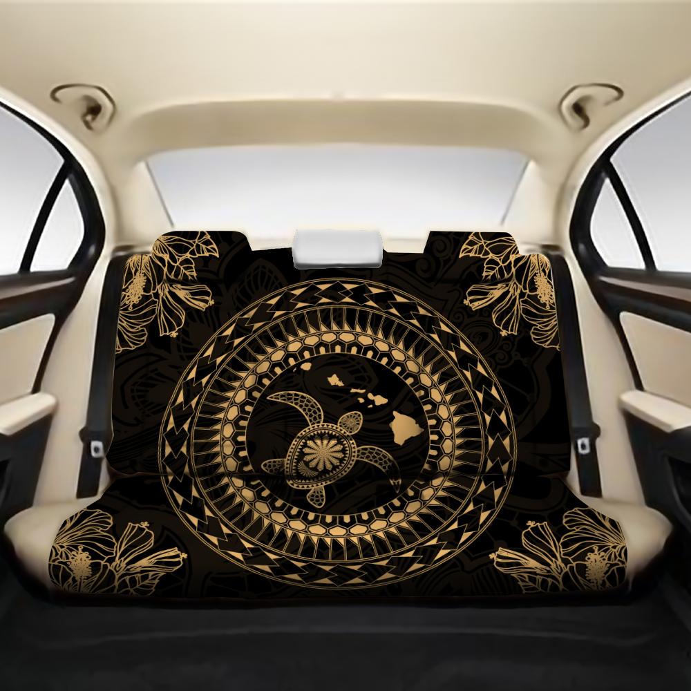 Hawaii Turtle Tradition Back Seat Cover AH One Size Black Back Car Seat Covers - Polynesian Pride