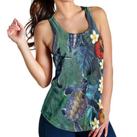 Hawaii Turtle Tropical Art Racerback Tank - Hela Style - AH - Polynesian Pride