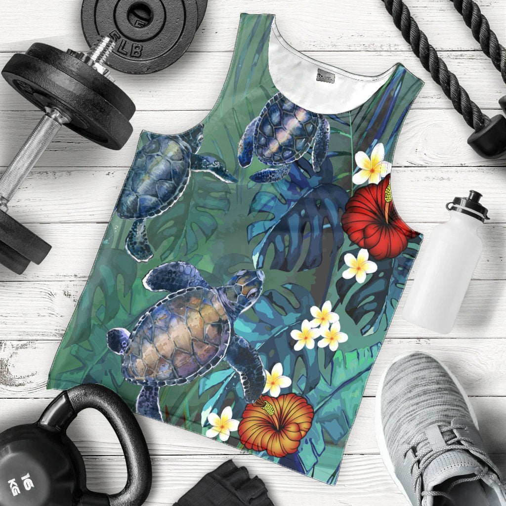 Hawaii Turtle Tropical Art Tank Top - Hela Style - AH - Polynesian Pride