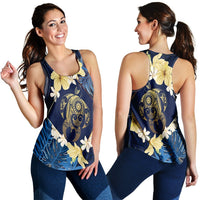 Hawaii Turtle Tropical Racerback Tank - Taha Style - AH Black - Polynesian Pride