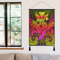 Hawaii Turtle Wave Polynesian Hanging Poster - Hey Style Pinky - AH - Polynesian Pride