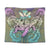 Hawaii Turtle Wave Polynesian Tapestry - Hey Style Yellow - AH Wall Tapestry Black - Polynesian Pride
