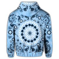 Hawaii Underwater Pattern Zip Hoodie - Polynesian Pride