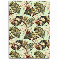 Hawaii Vintage Tropical Jungle Leaves Orchid Bird Area Rug - AH Luxurious - Polynesian Pride