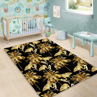 Hawaii Watercolor Flamingos Palm Trees Beautiful Seamless Area Rug - AH - Polynesian Pride