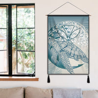 Hawaii Wave Kanaka Turtle Hanging Poster - AH - Polynesian Pride