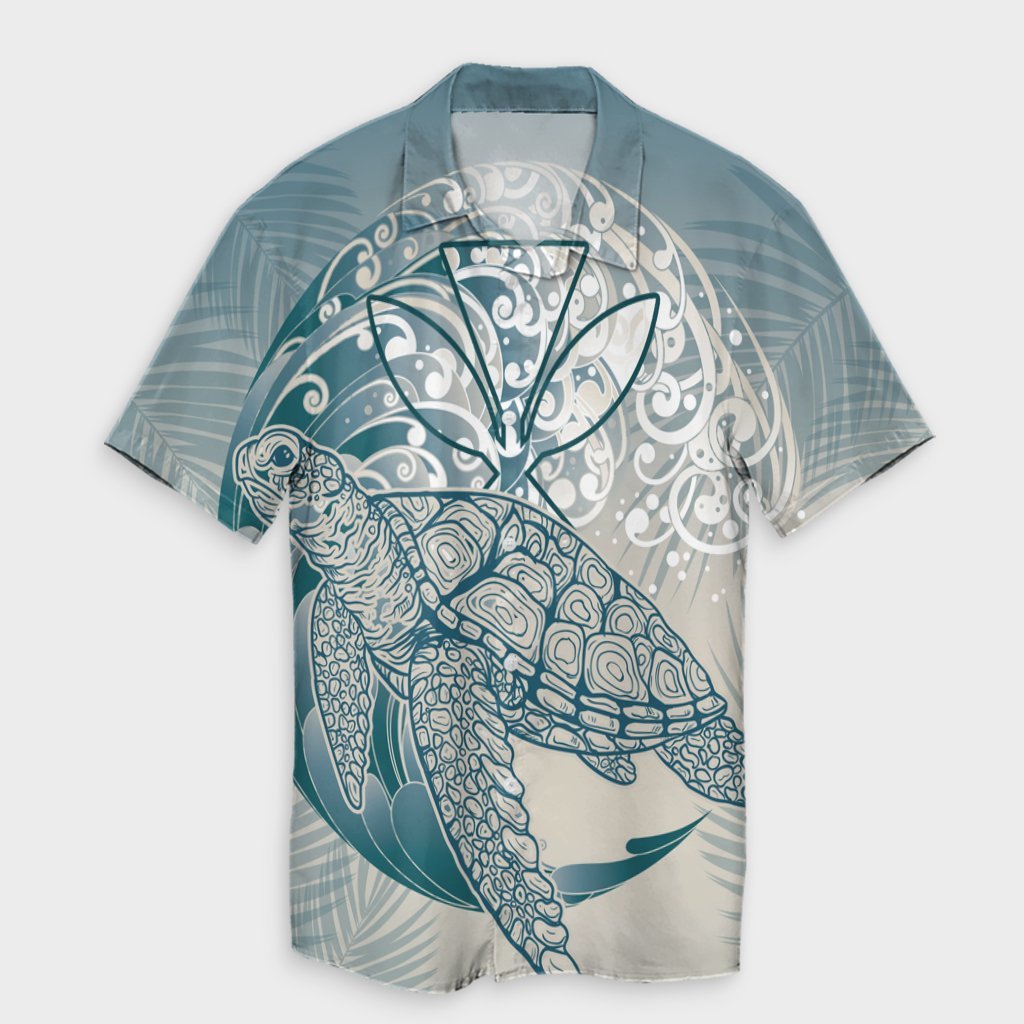 Hawaii Wave Kanaka Turtle Hawaiian Shirt - AH Unisex Black - Polynesian Pride