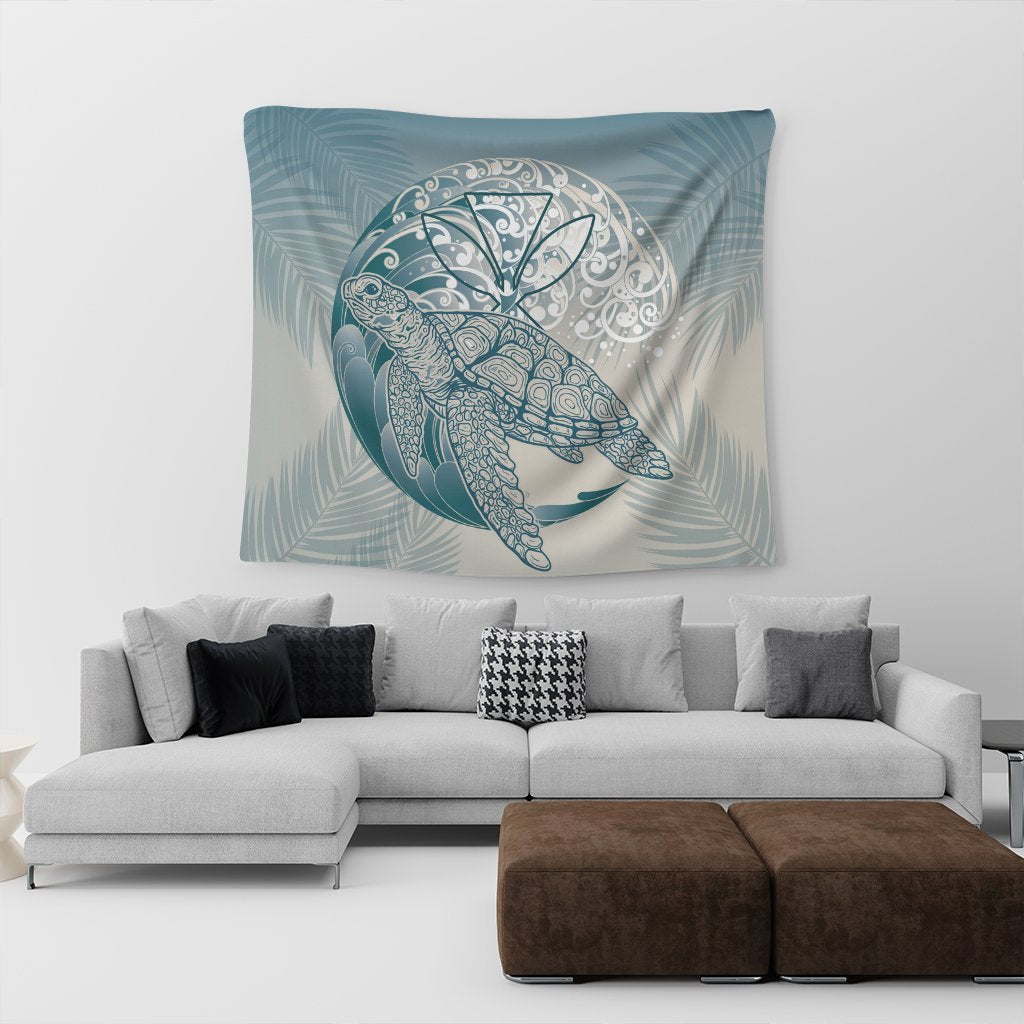 Hawaii Wave Kanaka Turtle Tapestry - AH - Polynesian Pride